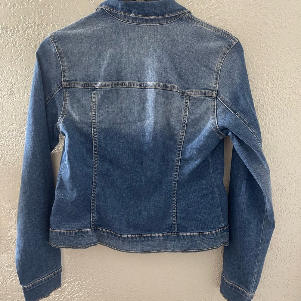 NWT Sneak Peek Y2K Women’s Denim Classic Fit Medium‎ Wash Blue Jean Jacket Small - Picture 5 of 7